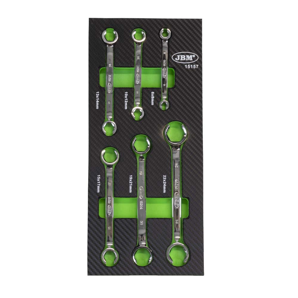 [15157] JEU DE 6 CLÉS POUR ÉCROU À RABAT EN FIBRE DE CARBONE, PLATEAU EN EVA - REVÊTEMENT MIROIR