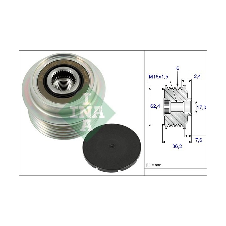 [SPS2741533060] POULIE ALTERNATEUR TOYOTA YARIS II 