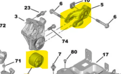 [SPS1806H1] KIT PRO SUPPORT MOTEUR CENTRALE PEUGEOT PARTNER TEPEE