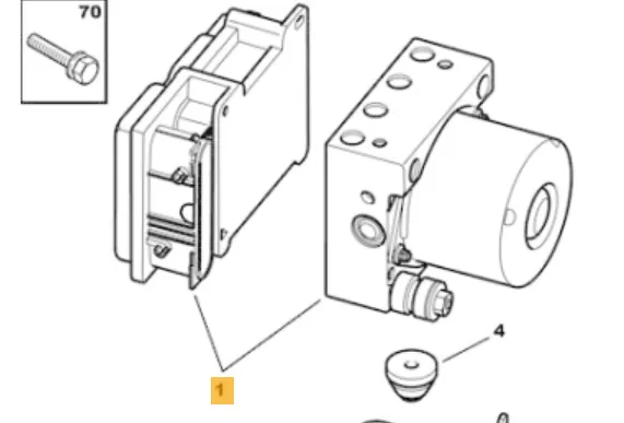 BLOC HYDRAULIQUE DE CDE FREINS PEUGEOT 107 (PM_, PN_)