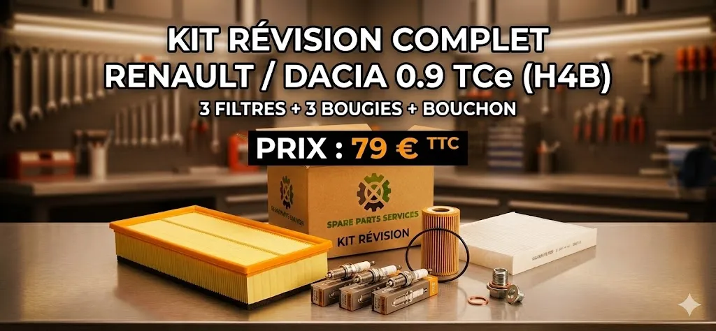 [KITREVISION0.9IH4B] KIT REVISION COMPLET MOTEUR 0.9 i H4B-408  ESSENCE GROUPE RENAULT 