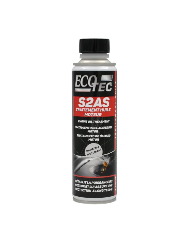 ADDITIF TRAITEMENT HUILE MOTEUR S2AS - ANTI-USURE & BRUIT (ESSENCE / DIESEL)