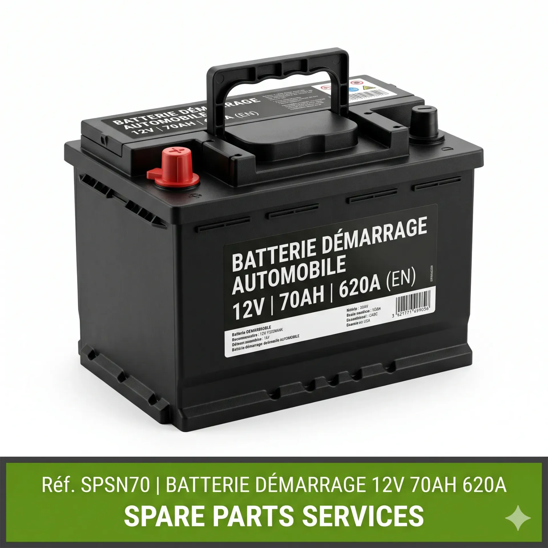 [SPSN70] BATTERIE DE DÉMARRAGE 12V 70Ah / 620A (STANDARD)