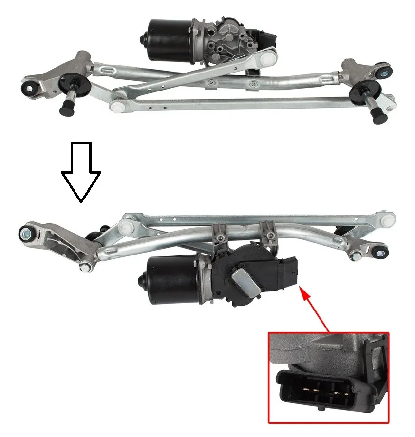 ENSEMBLE MÉCANISME D'ESSUIE-GLACE AVANT AVEC MOTEUR (100% NEUF / SANS CONSIGNE) - NISSAN QASHQAI 1.6 [HR16DE]
