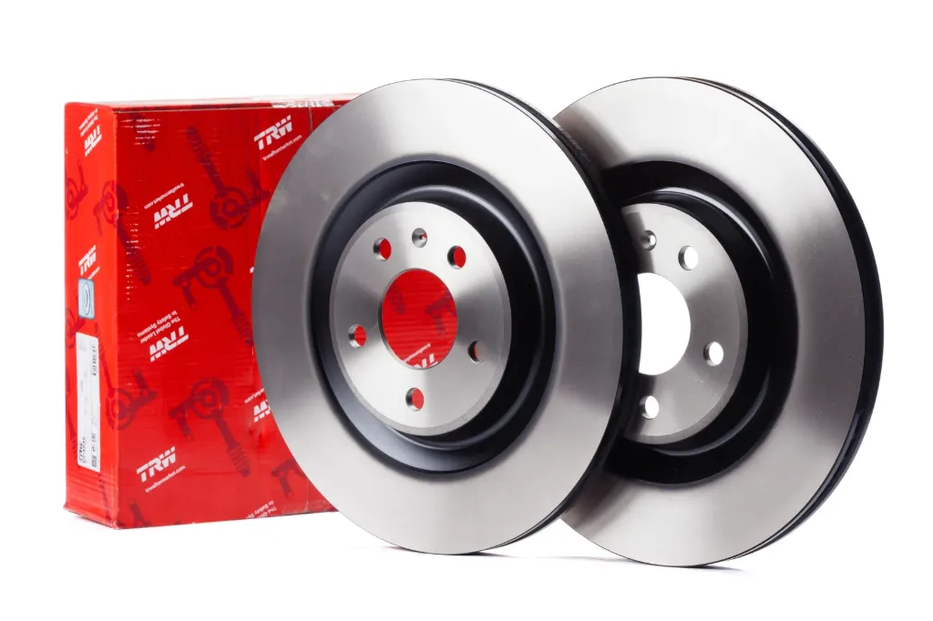 JEU DE 2 DISQUES DE FREIN AVANT VENTILÉS (TRW ORIGINAL - PEINTS) - PEUGEOT / CITROËN 1.6 HDi 75 [9HT]