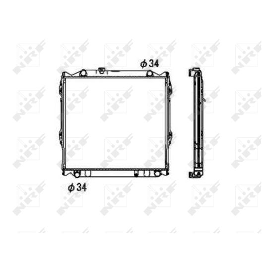 [SPS53708] Radiateur d'eau NRF Toyota Land Cruiser 90 (J9_) 3.4i V6 essence 5VZ-FE 178 CV (06/1999-09/2002)