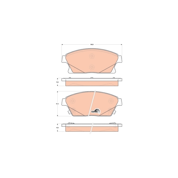 [SPSGDB1847] Plaquettes frein AV TRW – Moteur A14NET – Opel mokka