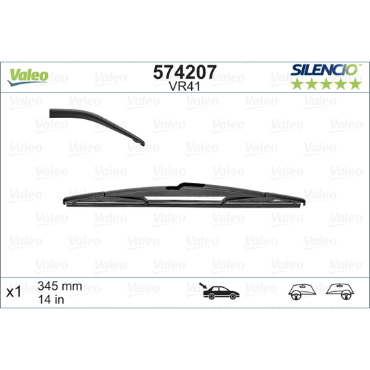 [SPS574207] Balai d'essuie-glace arrière Valeo – Toyota c-hr