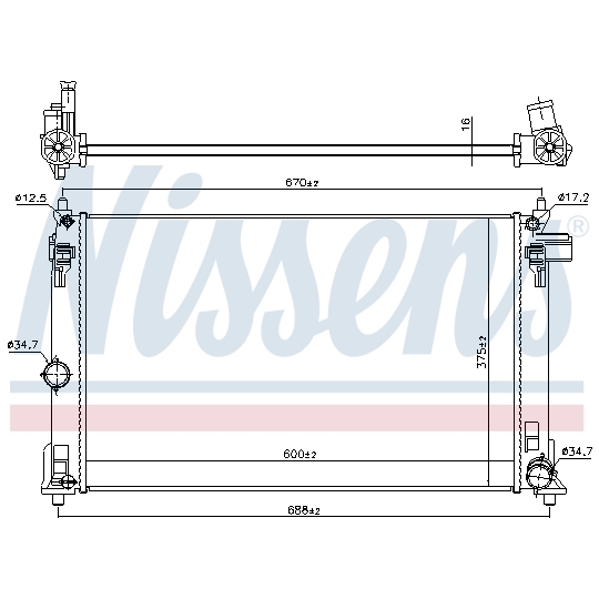 Radiateur Moteur Nissens – Moteur 2ZR-FXE – Toyota C-HR