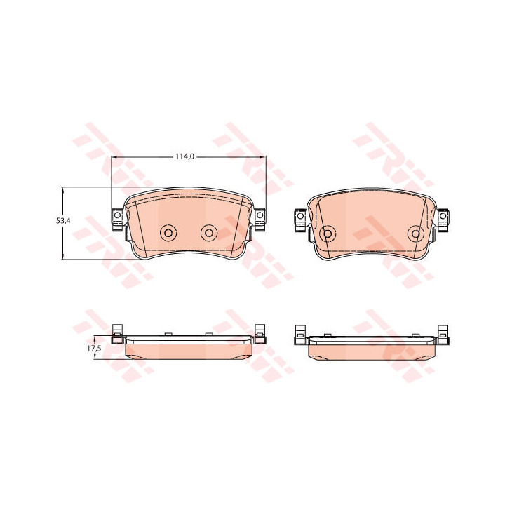 [SPSGDB2166] Plaquettes de frein ARG/ARD TRW – Moteur DV5RCF – Citroën spacetourer