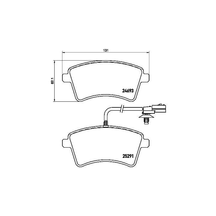 [SPSP68058] plaquettes de frein AV Brembo – Moteur K9K 872 – Renault Kangoo II