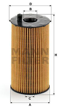 Filtre à Huile Mann-Filter — Moteur EB2/HNP 1.2 PureTech 110 Cv — Citroën C3 III