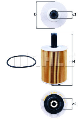Cartouche Filtre À Huile MAHLE — VW / Audi / Seat / Skoda Moteur V6 TDI