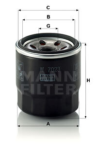 [SPSW7023] Filtre à huile MANN-FILTER W 7023 – Moteur G3LC – Hyundai / KIA