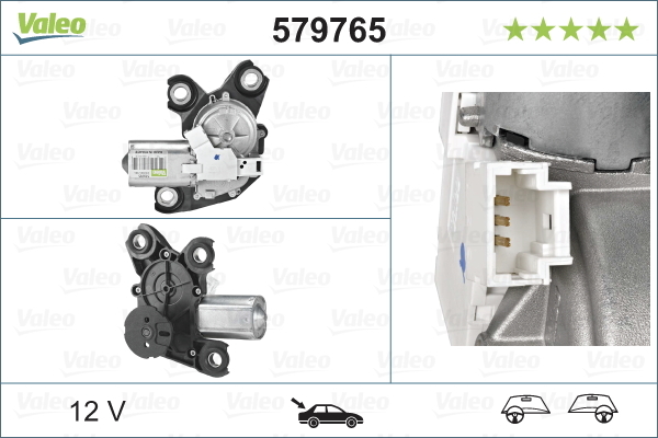 [SPS579765] MOTEUR ESSUIE-VITRE ARRIÈRE VALEO – PEUGEOT PARTNER TEPEE
