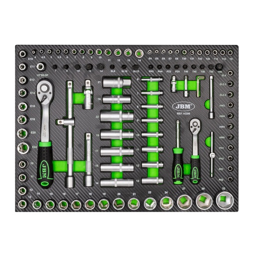 [14296] MODULE DE DOUILLES 108 PIÈCES 6 PANS