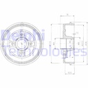 Tambour Frein AR Delphi – Moteur H4D 470 – Dacia Sandero III pre-restyling / Logan III